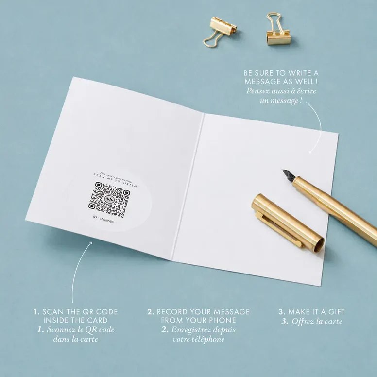 Audio Greeting Card - Bisous - Image 2