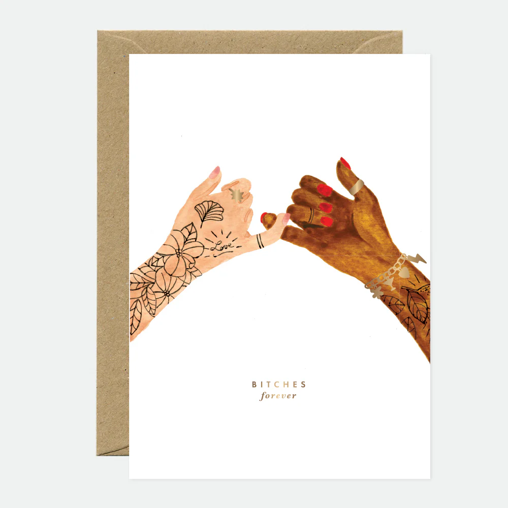 Greeting Card - Gold - Bitches Forever