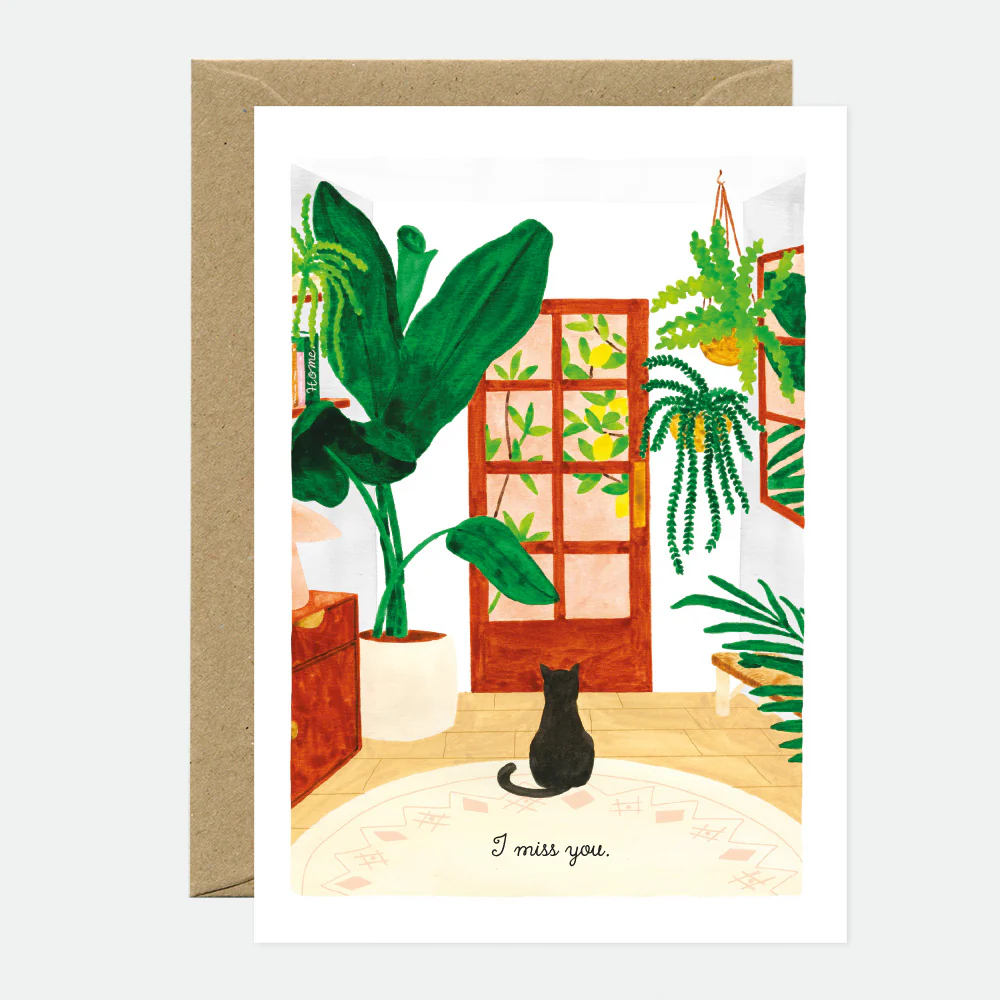 Greeting Card - I Miss You Cat