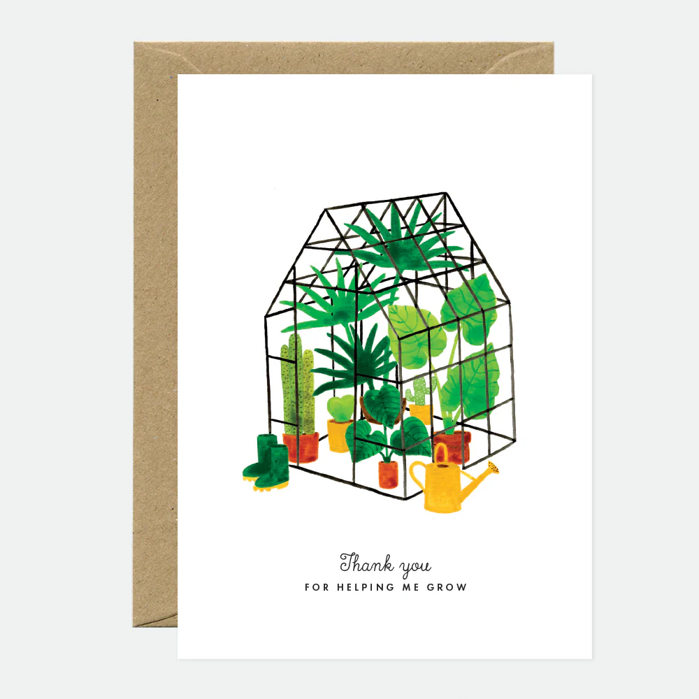 Greeting Card - Thank You - Mini Greenhouse