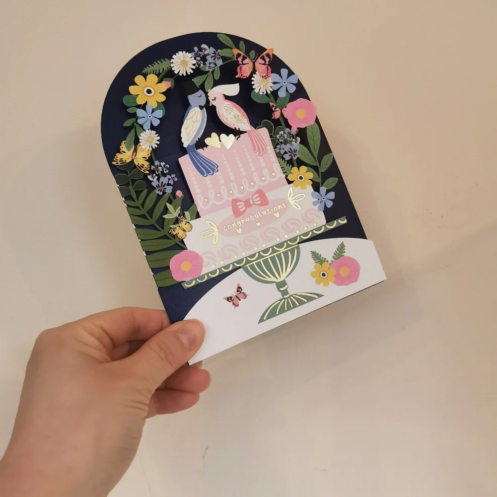 Greeting Card - Congratulations Wedding Cake - Image 2