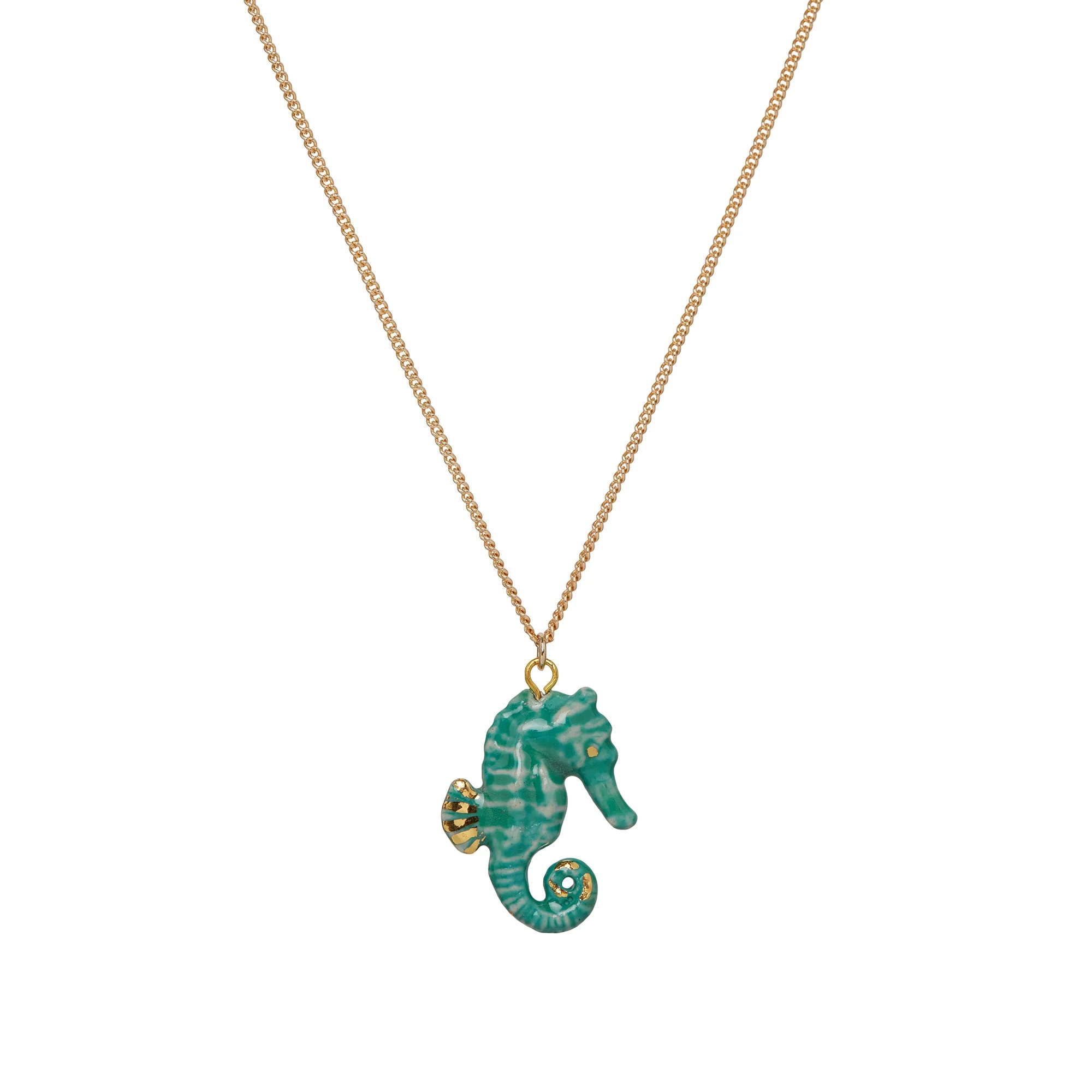Necklace - Green Seahorse