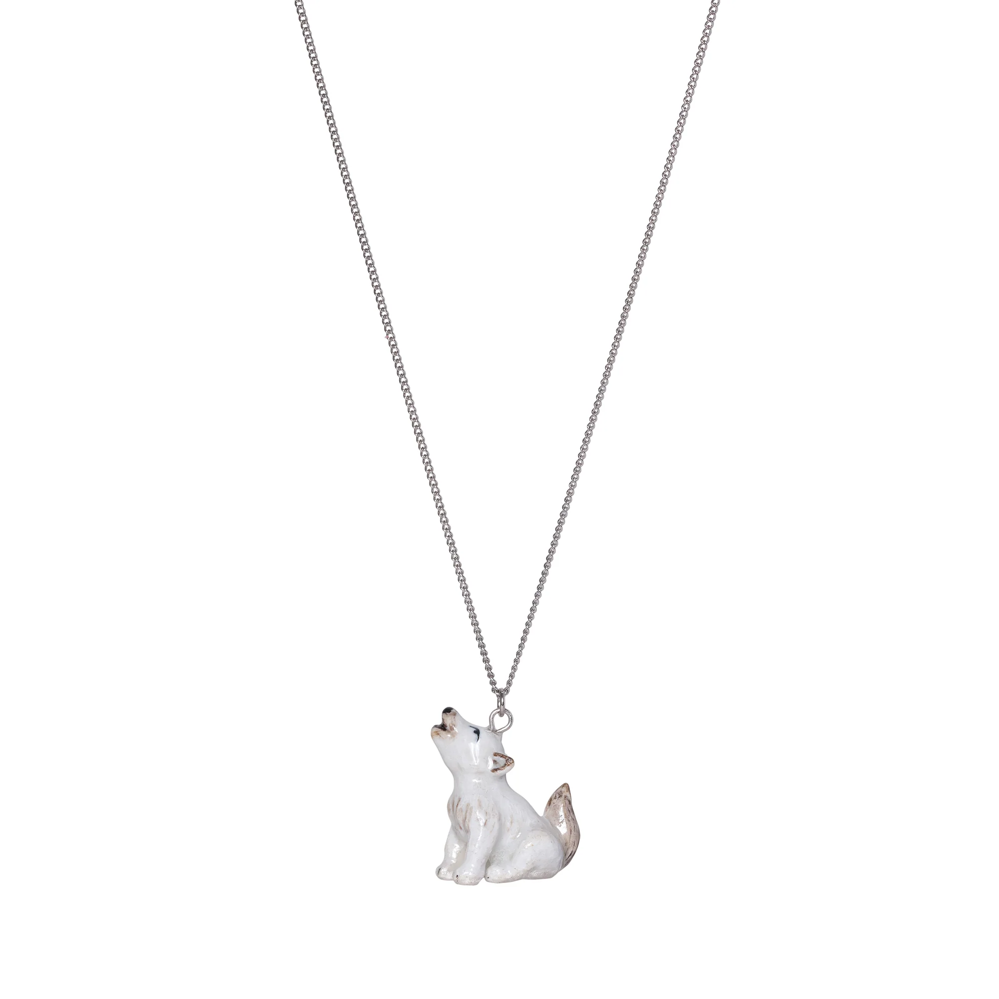 Necklace - Tiny Snow Wolf