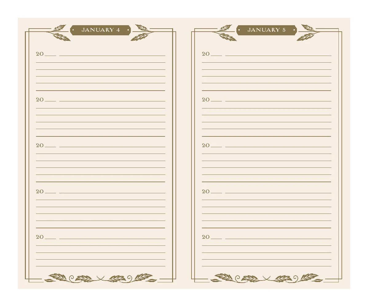 Book - One Line a Day: A Five Year Memory Book (Gilded) - Image 3