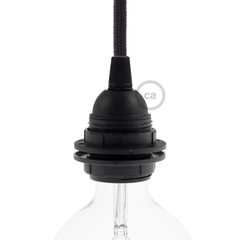 Bulb Holder W/Shade Rings - E27 - Thermoplastic - 2 Colours - Image 3
