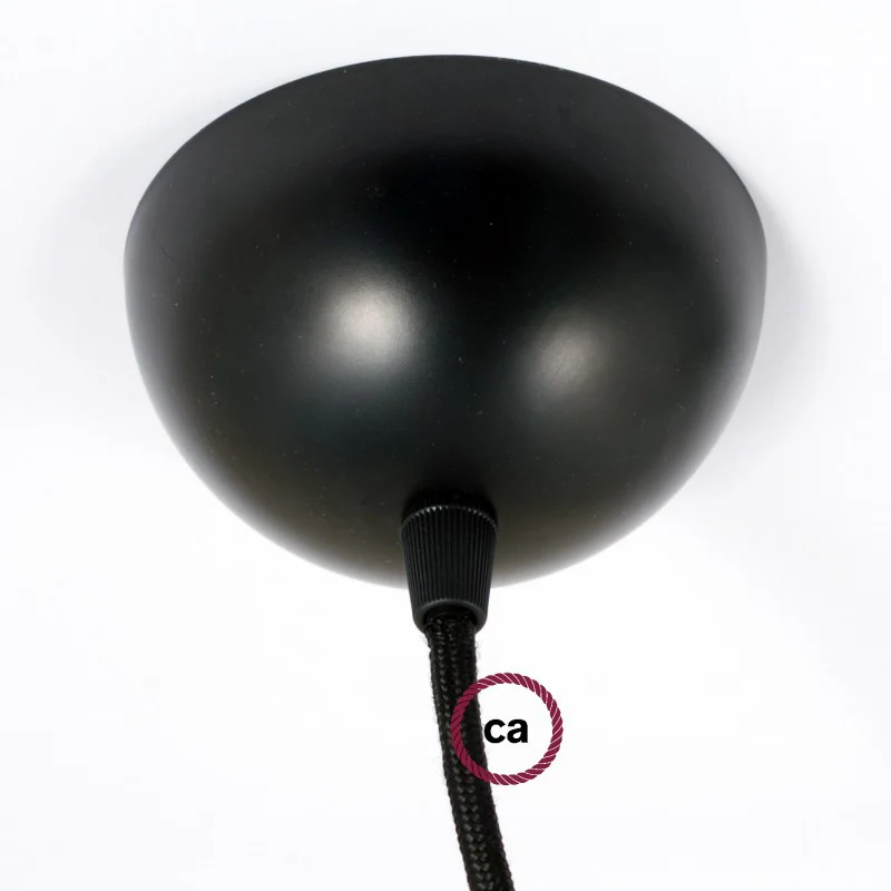 Ceiling Rose - Metal - Dome - Opaque Black - Image 3