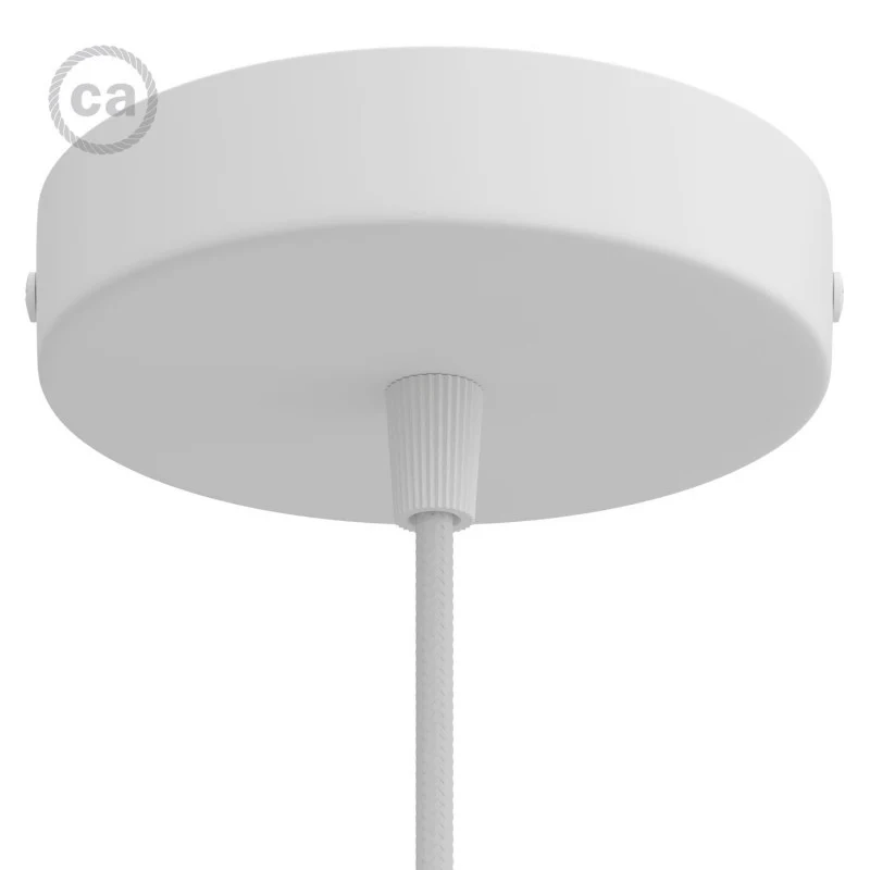 Ceiling Rose - Metal - Flat - Matt White - Image 2