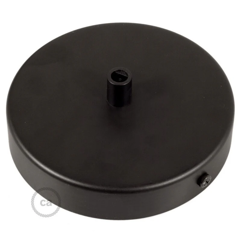 Ceiling Rose - Metal - Flat - Matt Black