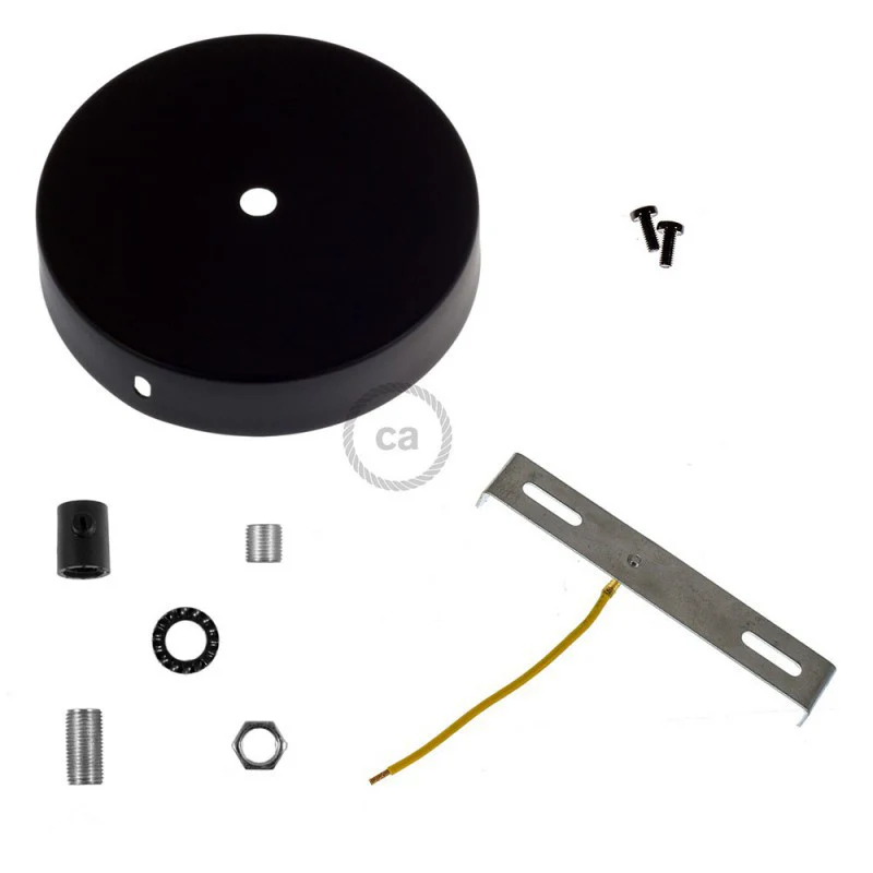 Ceiling Rose - Metal - Flat - Matt Black - Image 3