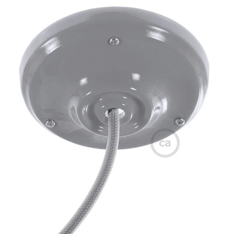 Ceiling Rose - Porcelain - Flat - Grey - Image 4