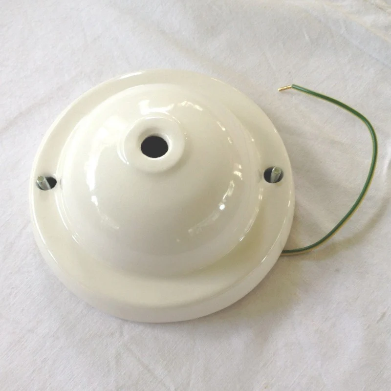 Ceiling Rose - Ceramic - Dome - Flat - White - Image 4