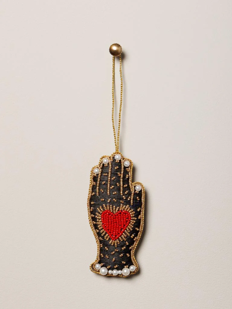 Christmas Ornament - Embroidered - Ex-Voto Hand