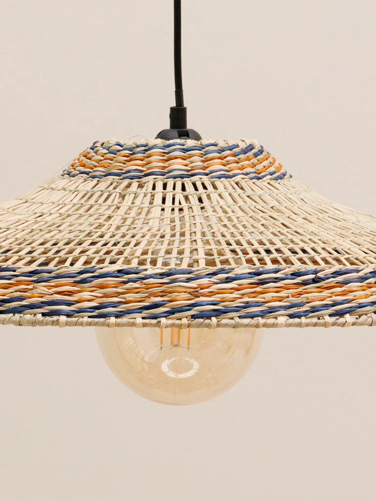 Lamp Pendant - Samoa - Yellow/Blue Edge - Image 3