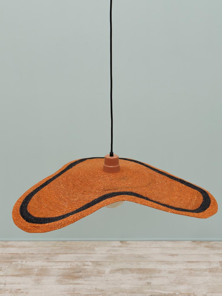 Lamp Pendant - Uluwatu - Orange W/Stripe - Image 3