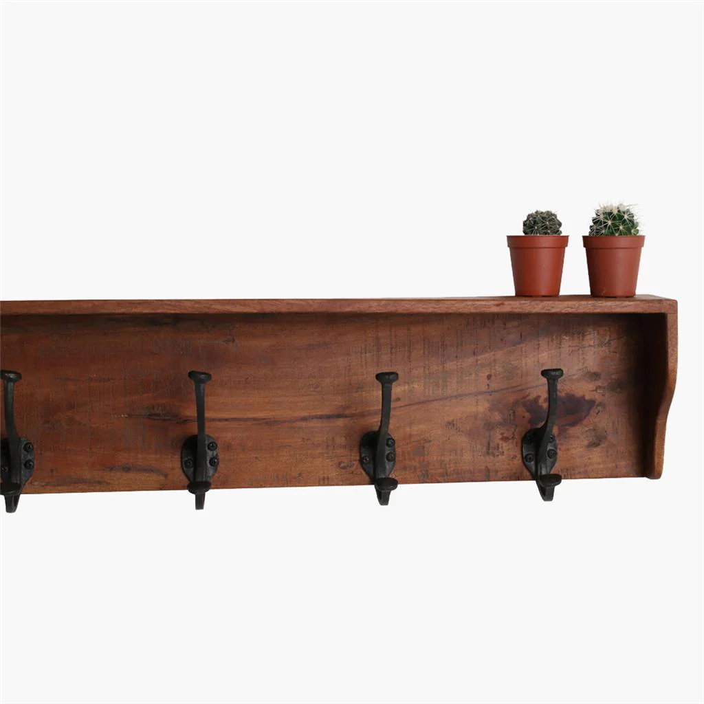 Coat Hanger - Teak - Factory - 5 Hooks - Image 5