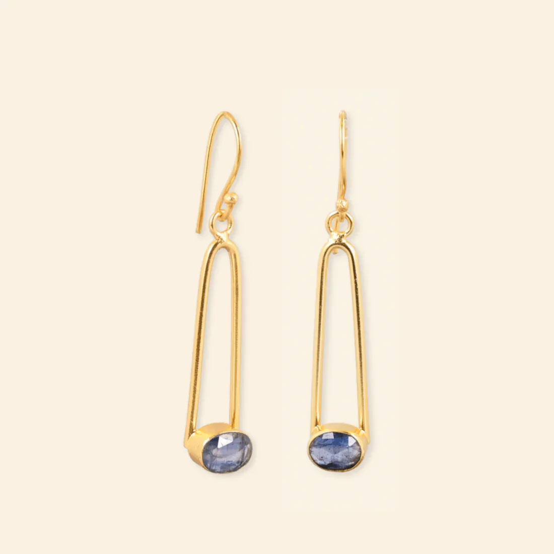 Earrings - Drop - Viśva Veil - Blue Kyanite