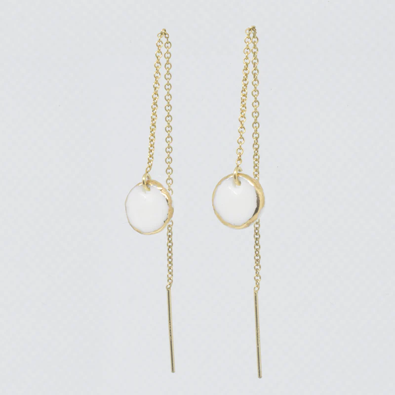 Earrings - Drop - Skye - Porcelain