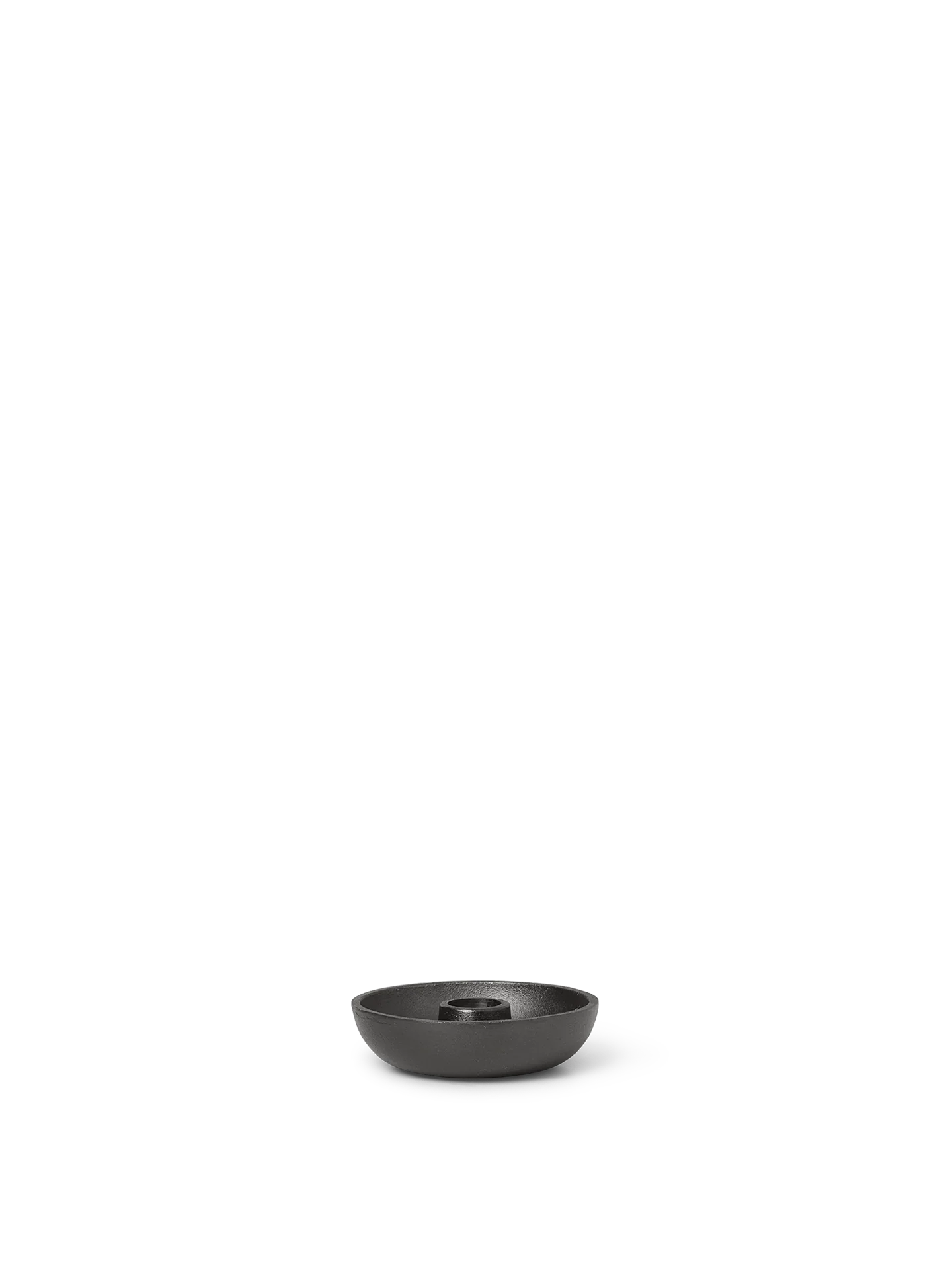 Bowl Candle Holder - Single - Black Aluminum