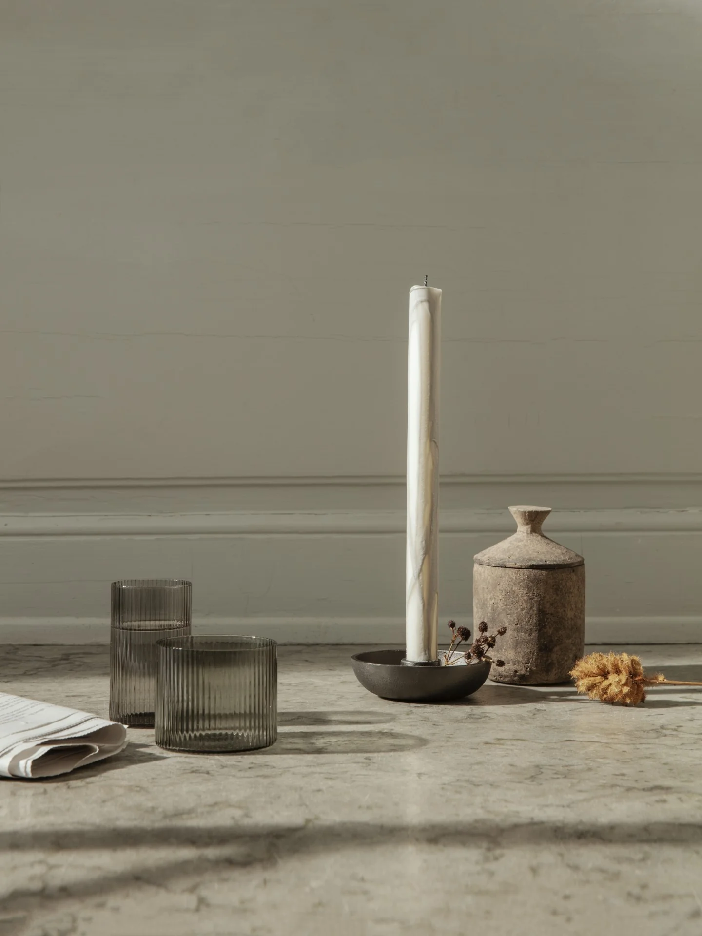 Bowl Candle Holder - Single - Black Aluminum - Image 2