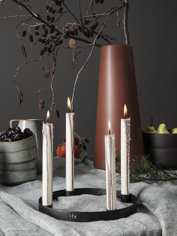 Colour Merging Candles - Olive Green - Set of 2 - Image 2