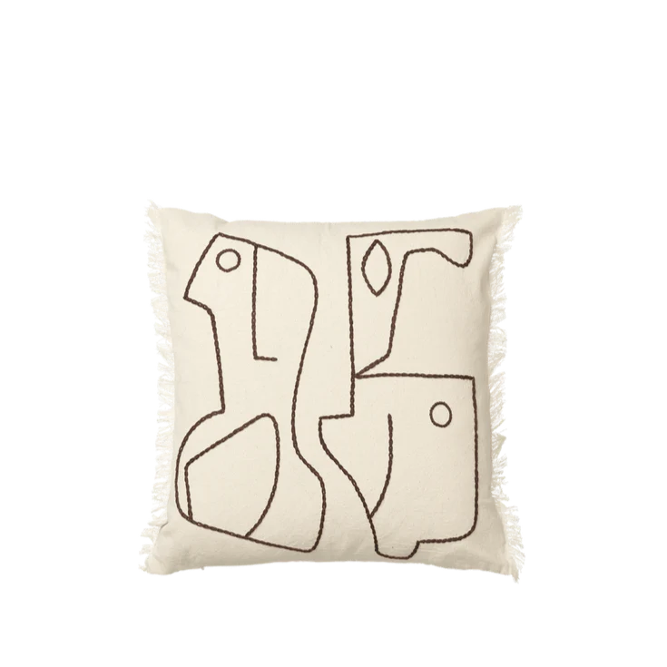 Cushion - Figure - Off-White/Coffee - Image 2