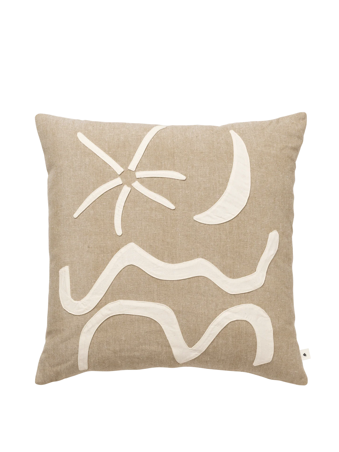 Cushion - Kove Appliqué - Tan