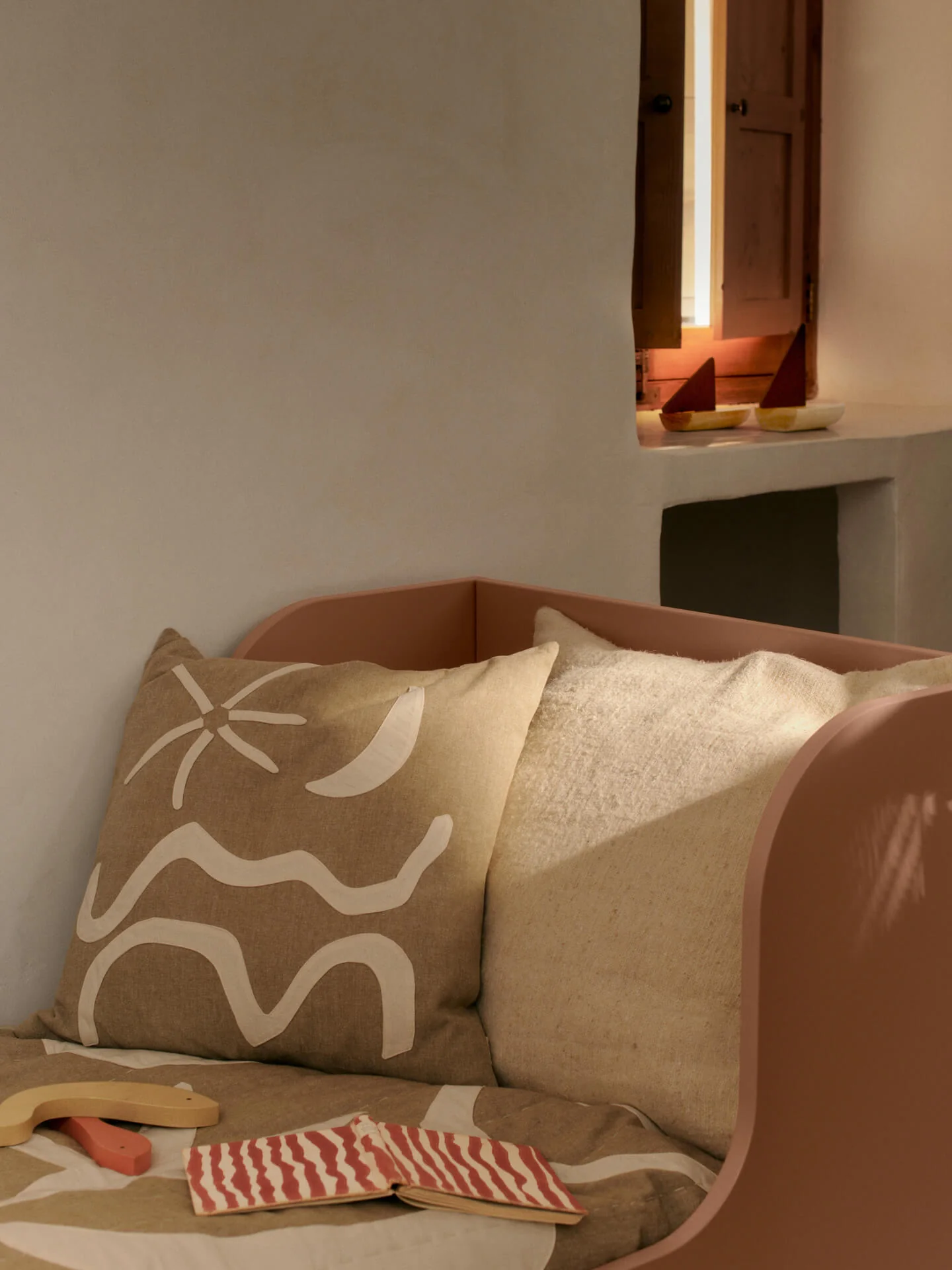 Cushion - Kove Appliqué - Tan - Image 3