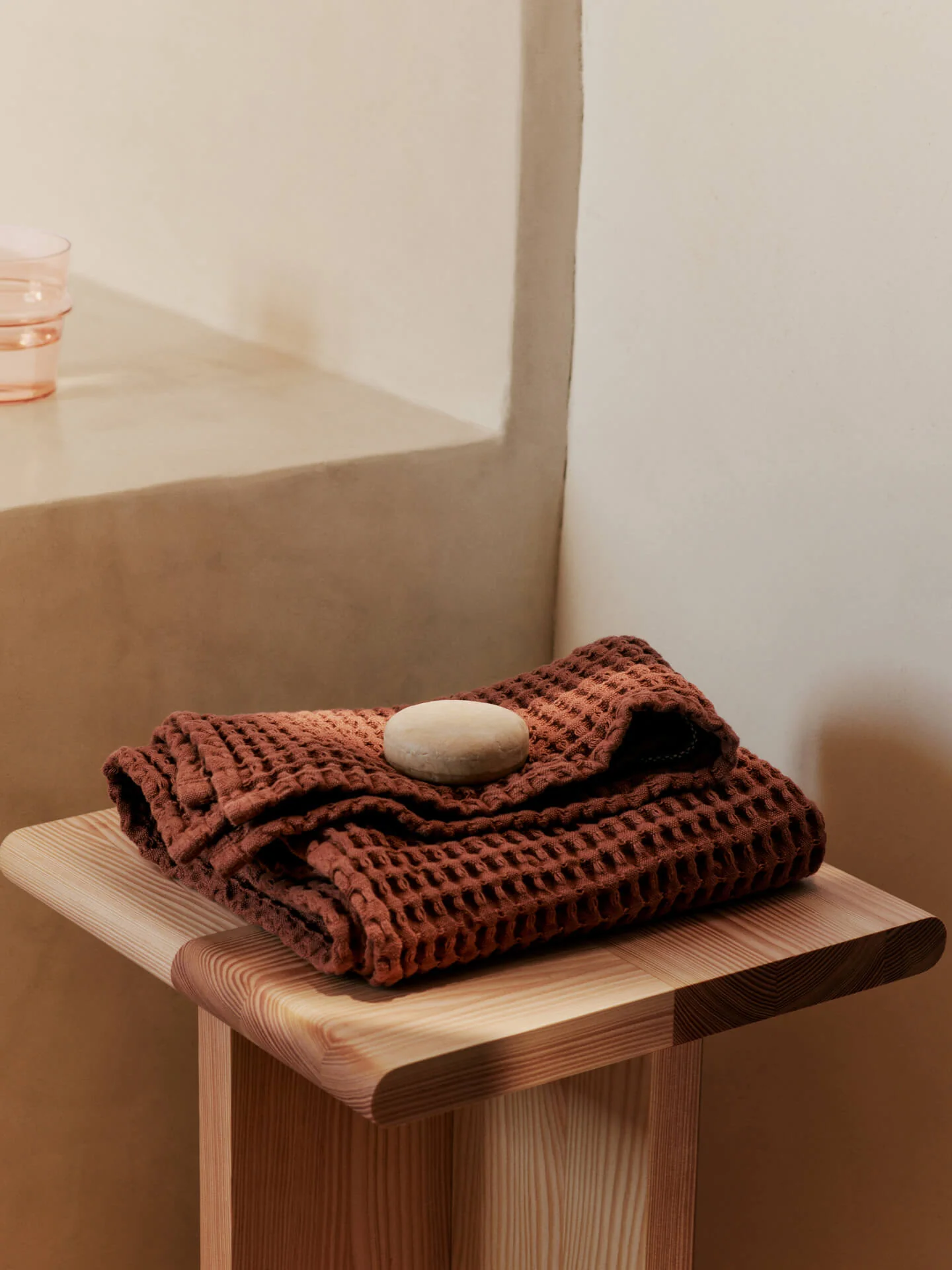 Hand Towel - Organic Cotton - Brown Clay - Image 4