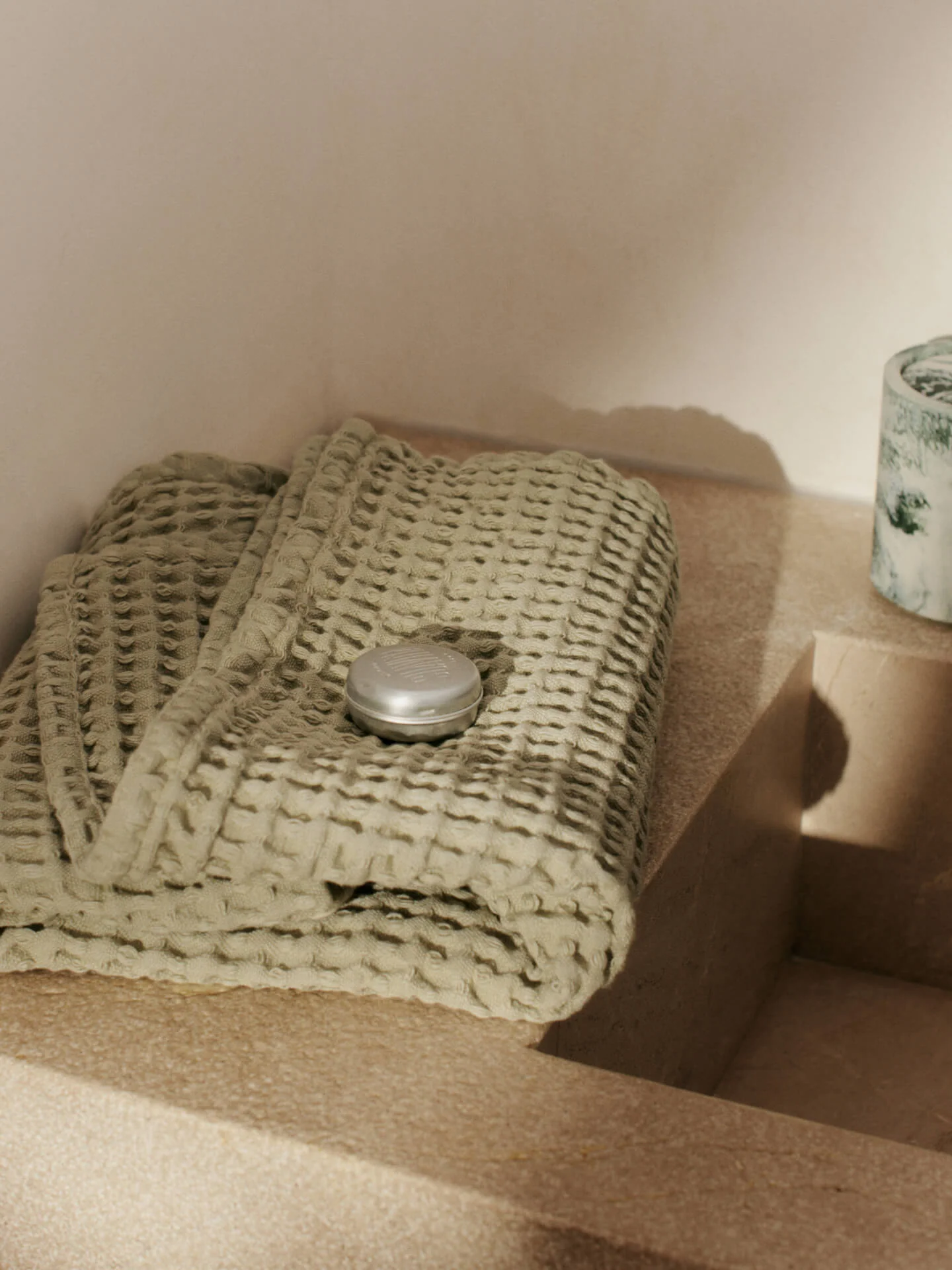 Hand Towel - Organic Cotton - Light Celedon - Image 2