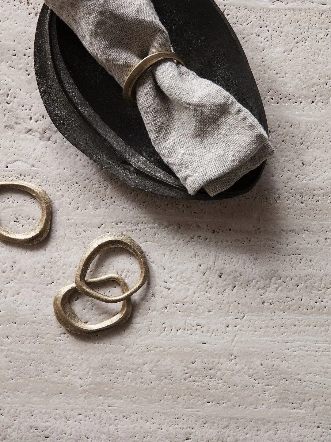 Napkin Rings - Brass - Set of 4 - Image 2