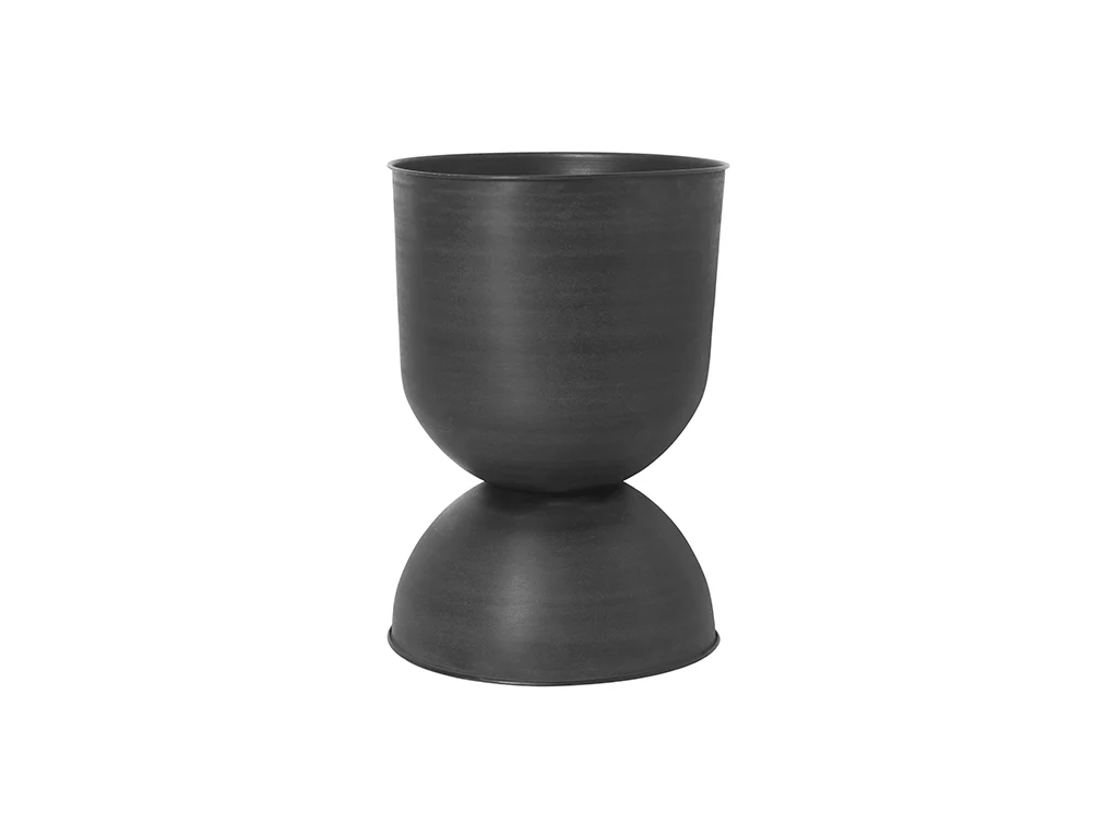 Plant Pot - Hourglass - Metal - Black - 3 Sizes - Image 6