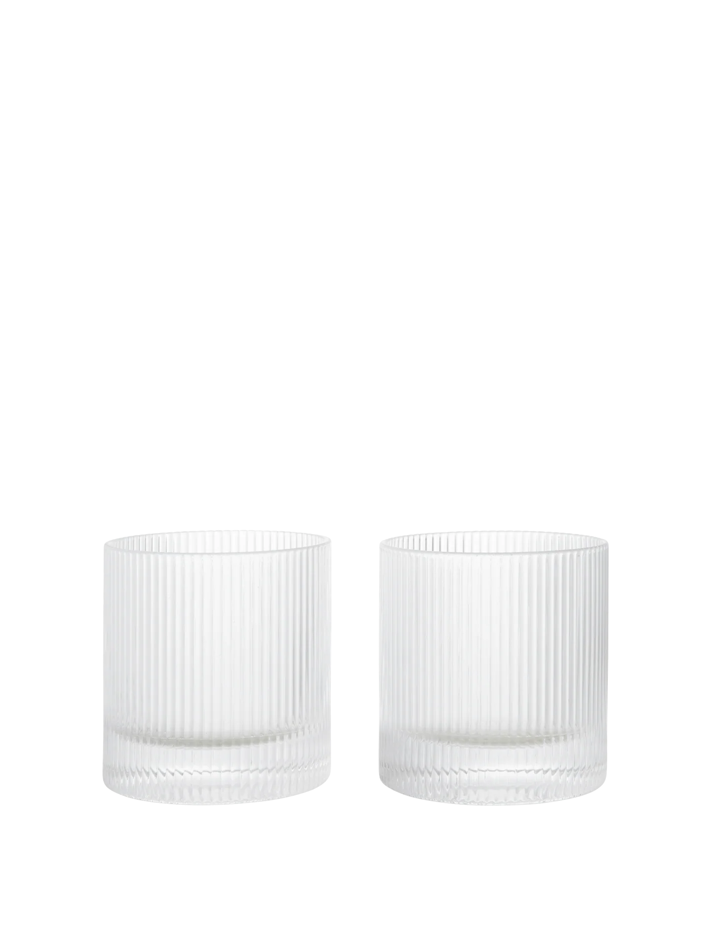 Tumbler Glasses - Ripple - Clear