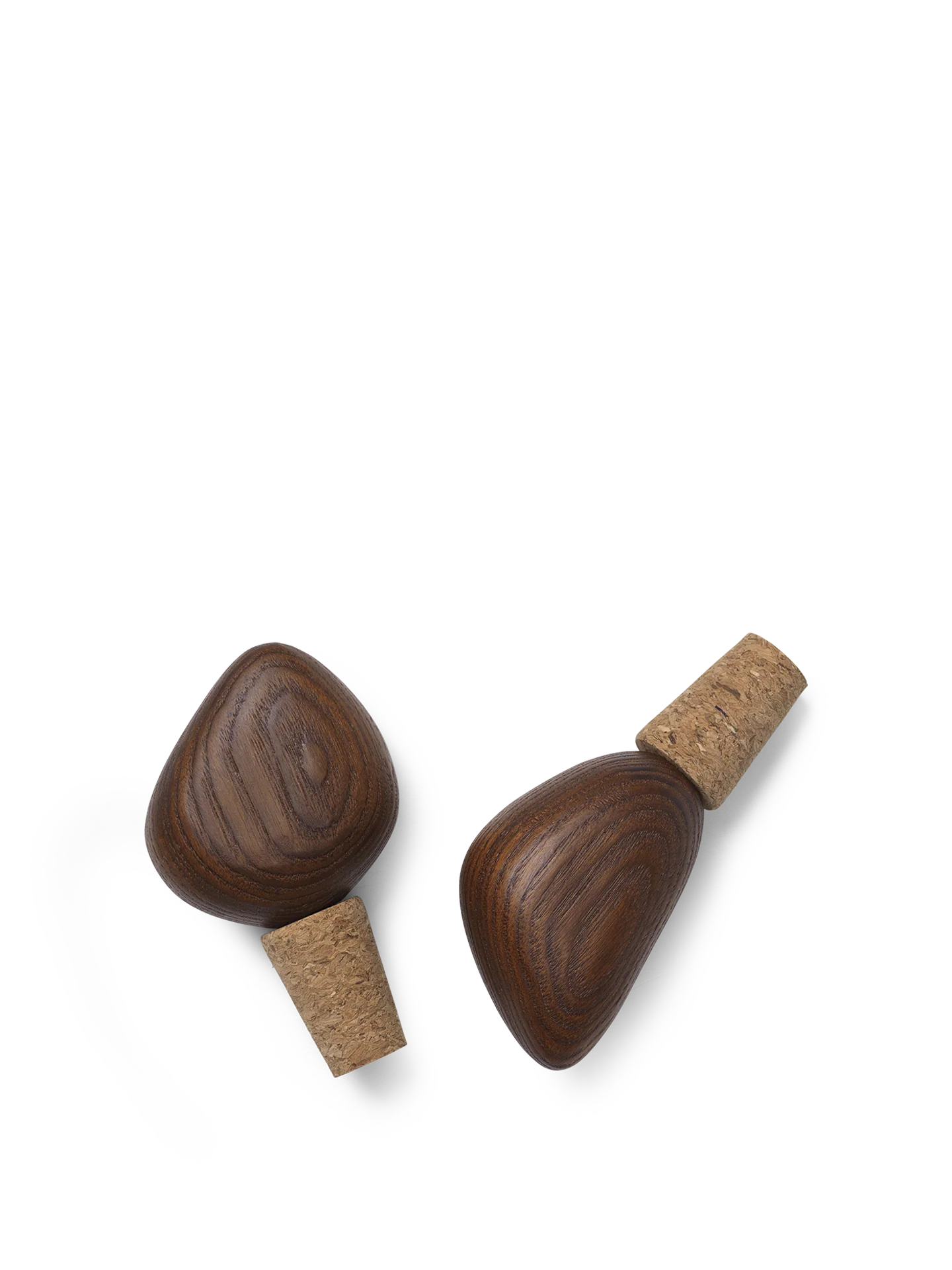 Wine Stoppers - Cairn - Dark Brown - Set of 2