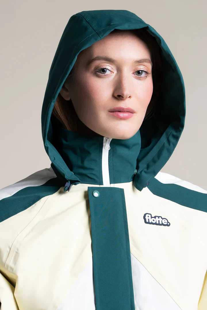Waterproof Jacket - Abbesses - Forest Green/Butter - Image 3