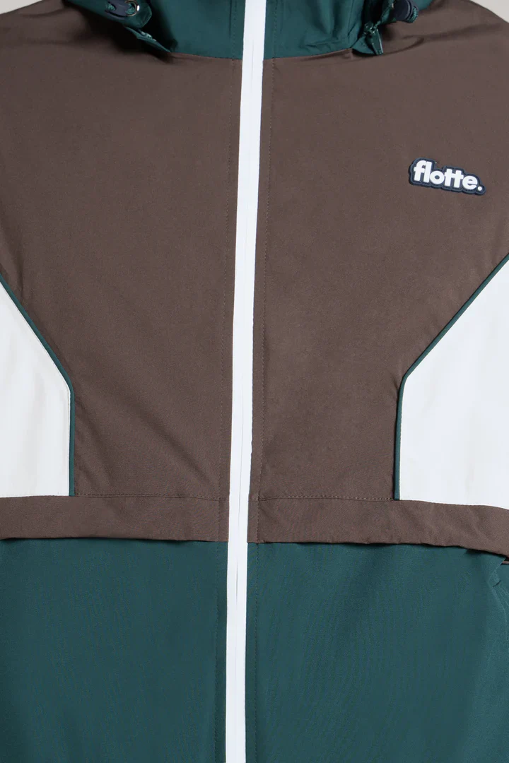 Waterproof Jacket - Saint Martin - Forest Green/Chocolate - Image 4
