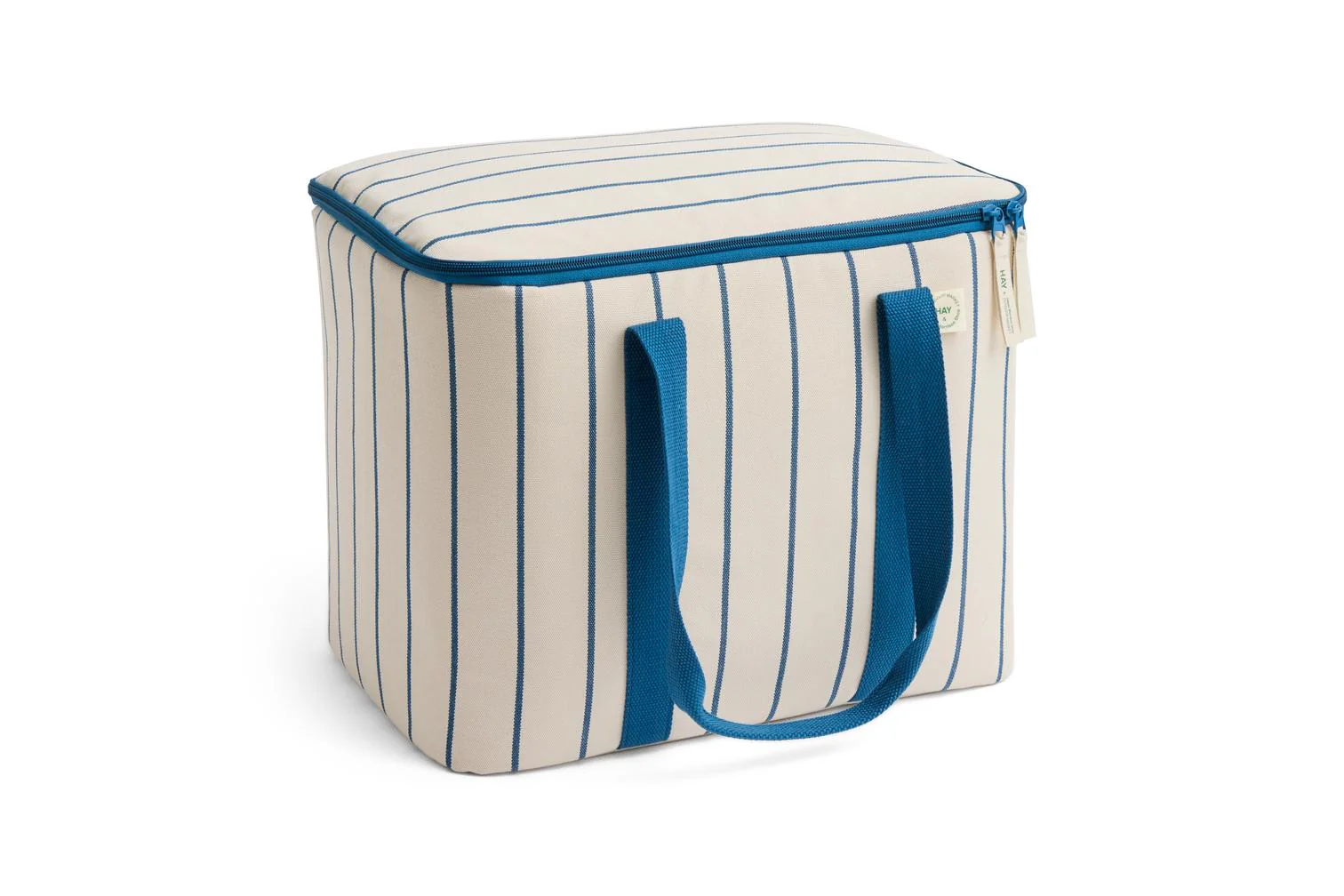 Cooler Bag - Outdoor Market - Beige W/Blue Stripe - Image 5