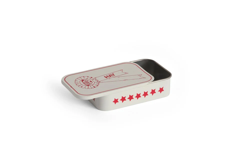 Dog Treat Tin - Small - Red/White - Image 3