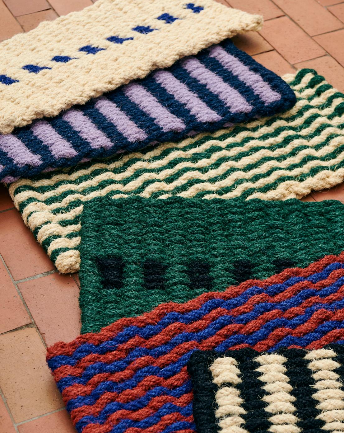 Door Mat - Coco - Stripe Wave - Brown/Navy - Image 5