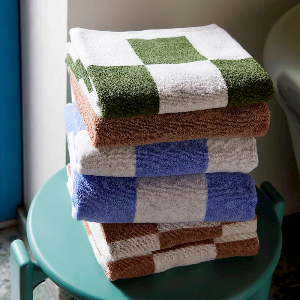 Hand Towel - Check - Lavender - Image 3