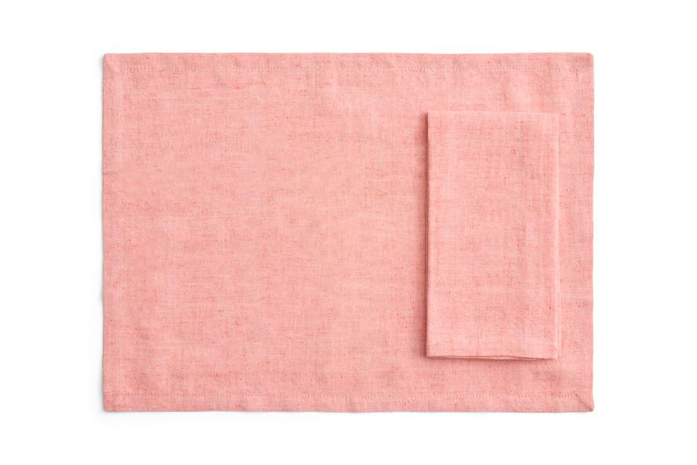 Napkin/Placemat - Tavolo - Soft Coral - Set Of 4