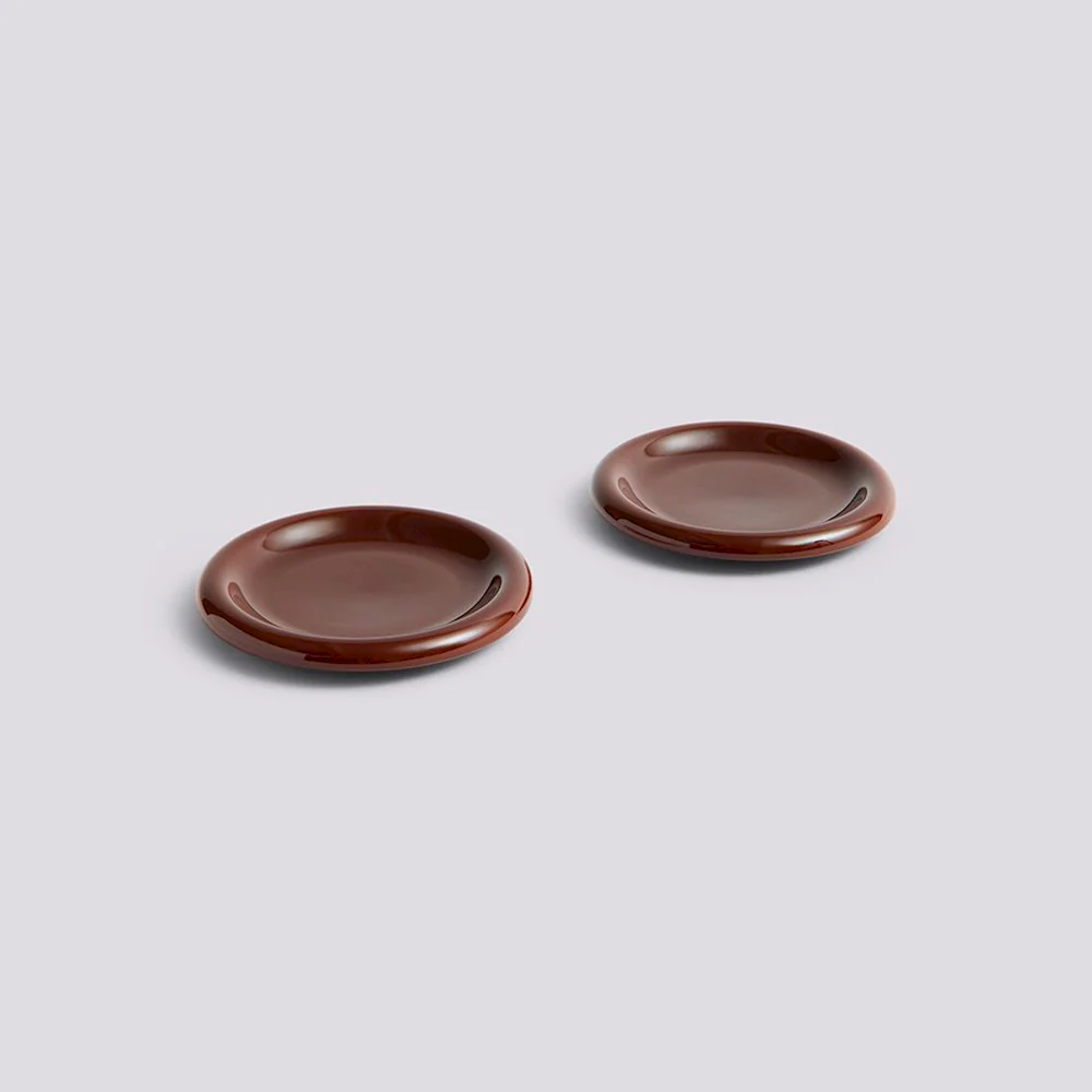 Plate - Barro - Burgundy - Set Of 2
