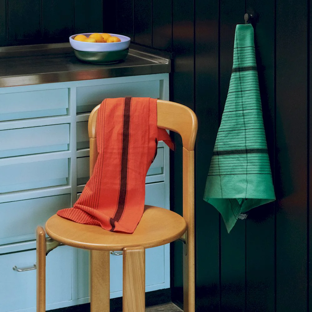 Tea Towel - Linear - Green - Image 3