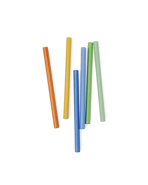 Colored Glass Straws - The Whistler - Set Of 6 - Image 4