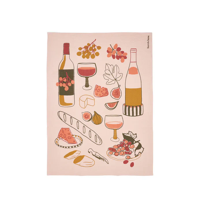 Tea Towel - The Emmy - Wine - Image 2