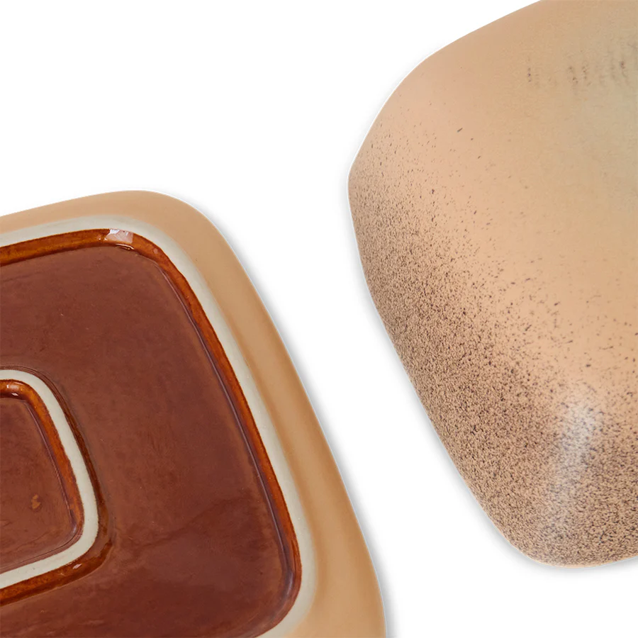 HKliving® 70s Ceramics - Butter Dish - Breeze - Image 4