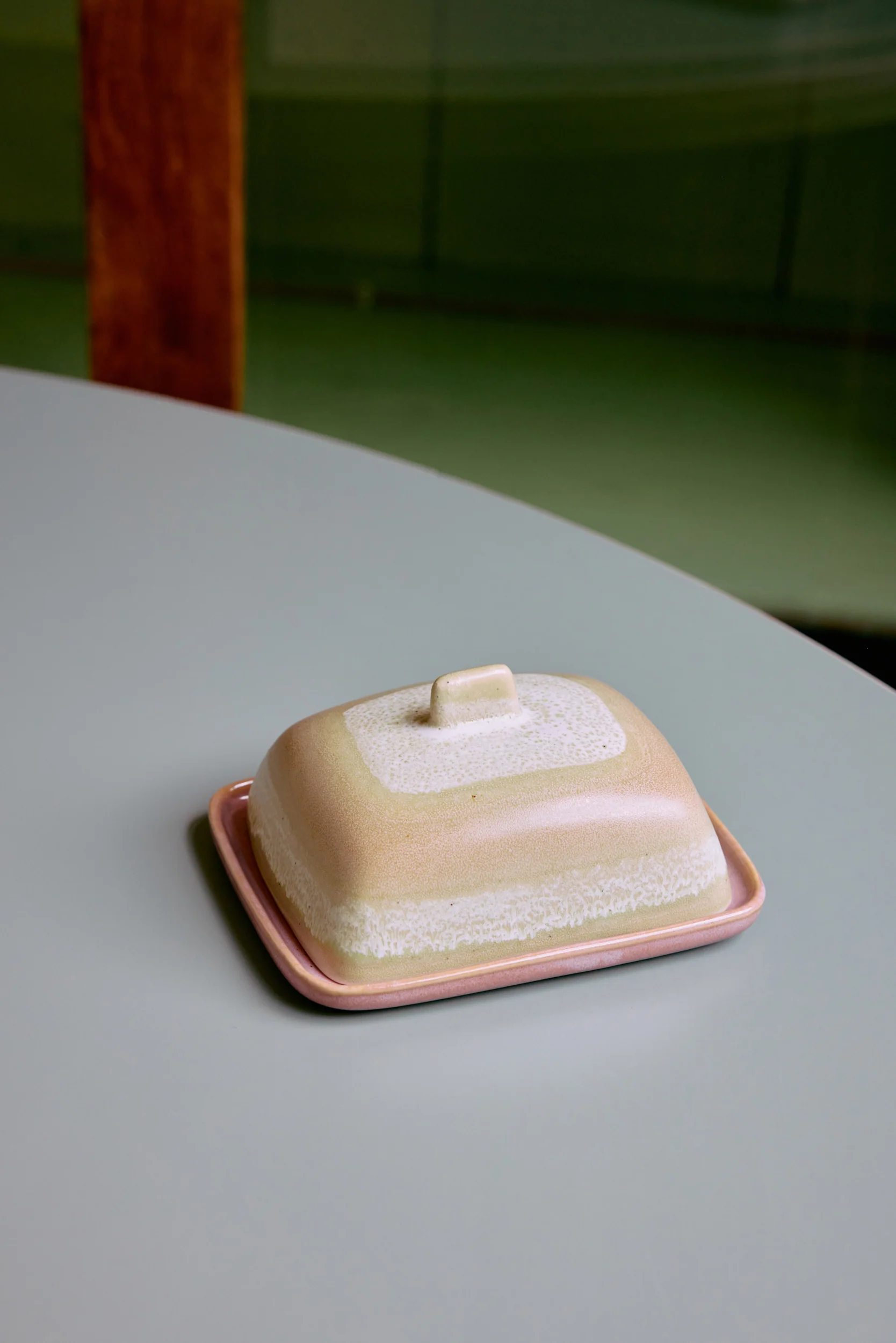HKliving® 70s Ceramics - Butter Dish - Skyline - Image 5