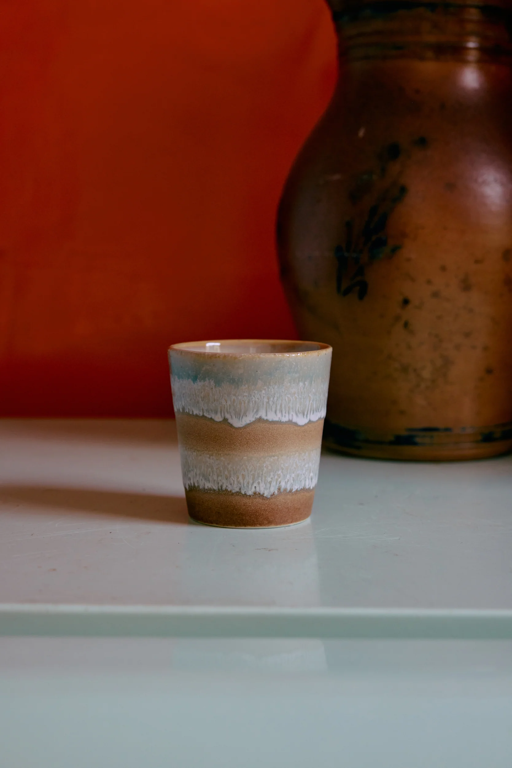 HKliving® 70s Ceramics - Coffee Mug - Skyline - Image 3