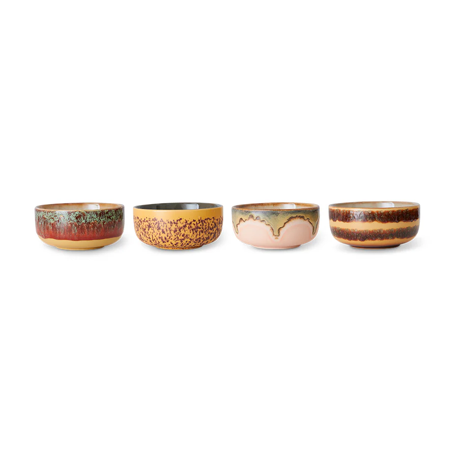 HKliving® 70s Ceramics - Dessert Bowls - Harbour - Set Of 4 - Image 2