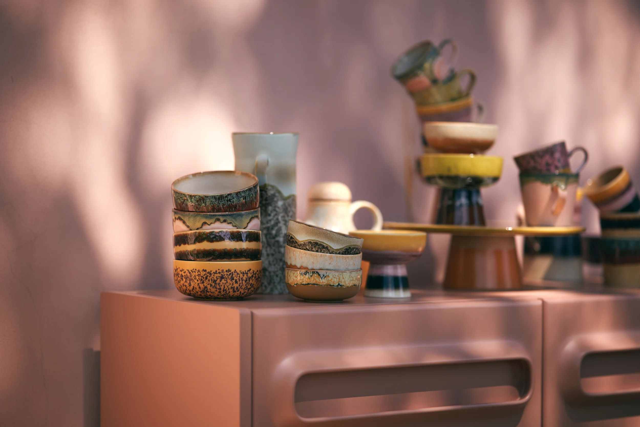 HKliving® 70s Ceramics - Dessert Bowls - Harbour - Set Of 4 - Image 3