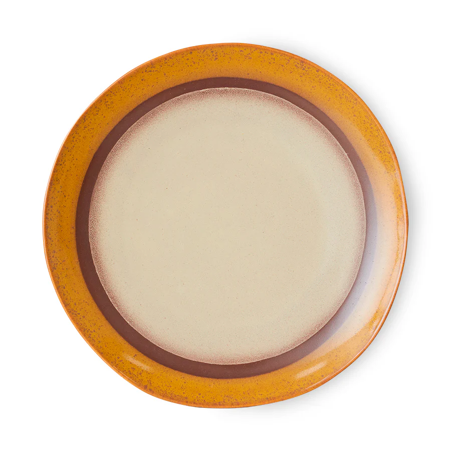 HKliving® 70s Ceramics - Dinner Plate - Coconut - Set Of 2 - Image 3